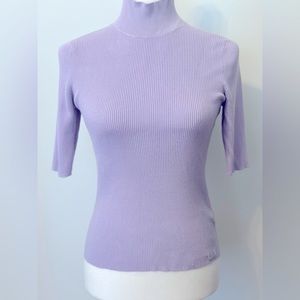 Calvin Klein ribbed mock neck tee